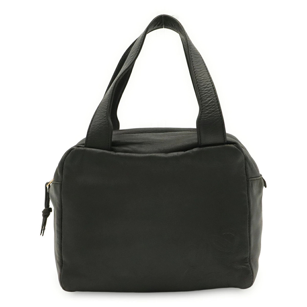 Loewe Anagram Handbag Tote Leather Black